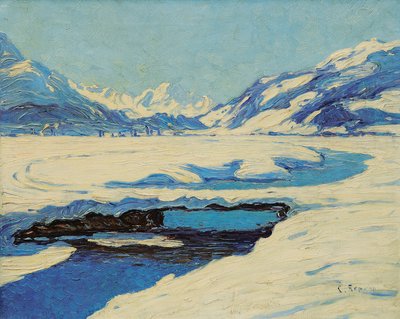 St. Moritz with Piz della Margna by Carl Arp